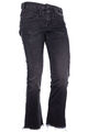 Herrlicher Baby Cropped Stretchjeans Bootcut Damen Schwarz Used W25 W26 W27 W28