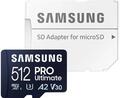 Samsung PRO Ultimate microSD-Speicherkarte inkl. SD Adapter - 512 GB