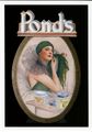 1920er Flapper Make-up Pond's Cold Repro Werbung Moderne Postkarte Opie Vamp Serie