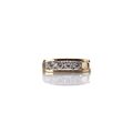 Eleganter Damen Ring mit 4 Diamanten in massivem 585er 14K Gold, Gelbgold