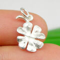 Lucky Four Leaf Clover Love Charm Pendant Genuine 925 Sterling Silver - C2036