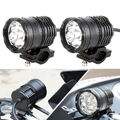 2X 60W Motorrad LED Scheinwerfer Zusatzscheinwerfer Tagfahrlicht mit Schalter