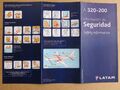 LATAM (Chile) - A320-200 (2016) - Safety Card +++ SUPER ANGEBOT/OFFER !!!