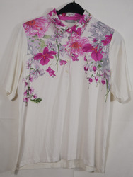 RABE Traumhaftes Stretch Shirt Weich Blumen Viskose + Elasthan Größe 44/46 TOP!