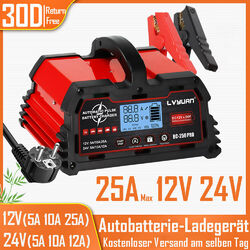 25A Auto Intelligentes Batterieladegerät 12V 24V Batterie Ladegerät für AGM GEL