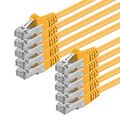 10x 0,5m CAT5e Kabel F/UTP Patchkabel Gigabit Ethernet LAN Netzwerk DSL 10 Stück