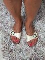 Sandaletten Getragen 38 flip flops