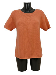 Designer Damen Pullover  Cashmere Gr L orange neuwertig (S 7049 )