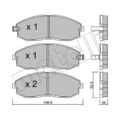 1x ORIGINAL® Metelli 22-0297-0 Bremsbelagsatz, Scheibenbremse Vorne, inkl.