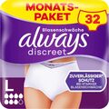 Always Discreet Inkontinenz Pants Gr. L Plus Höschen Blasenschwäche 4 x 8 Stück