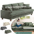 Corduroy Apartmentsofa, 3-Sitzer-Sofa, Moderne Couch Schlafsofa für Wohnzimmer