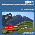 Alpen Karte Topo 16 GB MicroSD-Karte für Garmin Montana Oregon etrex 20/30 Edge