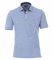 Casamoda Polo Shirt graues Mittelblau Kurzarm Normal Geschnitten Kragen