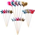 5x Kuchenstecker Tortenstecker Muffin Set Deko Cake Topper Geburtstag Party Herz