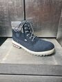 Blaue DOCKERS Schnürstiefel Gr 41 Boots Stiefeletten Kunstleder #S637