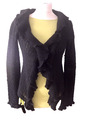 Promod, feminine Strickjacke, Mohair-Woll-Gemisch, Gr.34/36, Schwarz