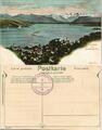 Ansichtskarte Starnberg Stadt, See und Gebirge - Künstlerkarte 1912