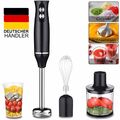 4 in 1 Elektrische Stabmixer Multifunktional Handmixer Pürierstab Schneebesenl