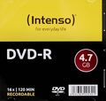 Intenso DVD-R Rohlinge 4,7GB 16x kratzfest 10er Pack Slim Case NEU OVP