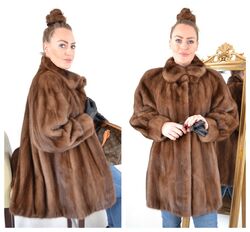 A4273 SAGA MINK NERZ JACKE ECHT PELZ PELZJACKE NERZJACKE - REAL MINK FUR JACKET