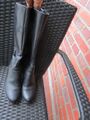 Tamaris Damen Schaftstiefel Echtleder mit Stretch Schwarz Gr. 41