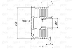 VALEO (588082) Freilauf Lichtmaschine, Generator für TOYOTA