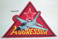 USAF `F-16 AGGRESSOR` Stoffabzeichen / Patch (F16-4)