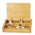 SHUT THE BOX Klappenspiel Würfelspiel Reisespiel Thekenspiel mit Würfel Deckel