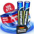 100 AAA Universal Batterien Mikro Wilhelm Alkaline im Shrink LR03