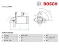 Starter BOSCH 0986022880 für BMW 5er 5er Touring 7er 3er X5