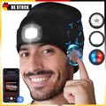 Wintermütze warme Strickmütze mit LED Licht aufladbar USB Bluetooth Mütze Beanie