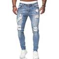 Herren Cargo Jogger Chino Denim Skinny Jogging Destroyed Jeans Hose Stretchhose