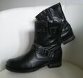 TAMARIS BOOTS STIEFELETTE ECHTLEDER GR.38/39 SCHWARZ NAHEZU NEUZUSTAND