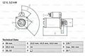 BOSCH Starter 12V Für 0986017750