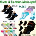 He Da Sportsocken SneakerSocken Füßlinge Kuzsocken Ankle Sneaker Socken     X  