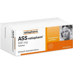 ASS-ratiopharm 500mg, Tabletten 100 St. PZN 03416422