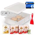 4x Caputo Pizzamehl + 1x Semola + 1x Trockenhefe + 1 Box mit Deckel & Spachtel