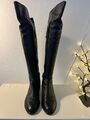 geox felicity overknees stiefel leder schwarz gr. 40