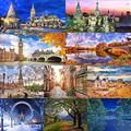 5D DIY Full Drill Square Diamond Painting Scenery Cross Stitch Kit Home Wall Art