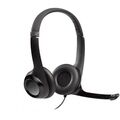 Logitech Kopfhörer Headset mit Mikrofon H390 Stereo USB Kabelgebunden Schwarz