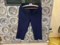 Caprihose Damen Stretch Hose Gr. 18(36) leichte 7/8 Sommerhose Blau