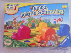 TEMPO KLEINE SCHNECKE -WÜRFELSPIEL ab 3 J -Holzschnecken -Ravensburger -komplett