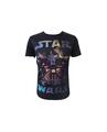 Star Wars Herren T-Shirt Darth Vader All-Over, Schwarz -M- Neu & OVP