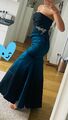 Damen Abendkleid Mit Kristallen Blau L