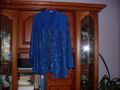 Blusen Jacke Blau Spitze Gr. 44 MARIA Belest Polyester