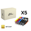 5 Patronen für Canon PGI-550XL CLI-551XL MG5450 MG5550 MX725 MX925 IP7250 IX6850