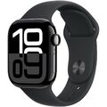 Apple Watch Series 10 Sportarmband S/M 42mm Aluminium GPS diamantschwarz/schwarz