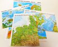 4x Poster Karte Russland Deutschland Europa Welt  BRD  EU Wand D RU Weltkarte