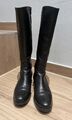 Stiefel mit hohem Schaft, BUFFALO, Gr. 37, Echt Leder, schwarz