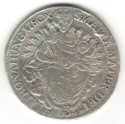 Maria Teheresia silber 1/2 taler thaler 1780 B SK-PD